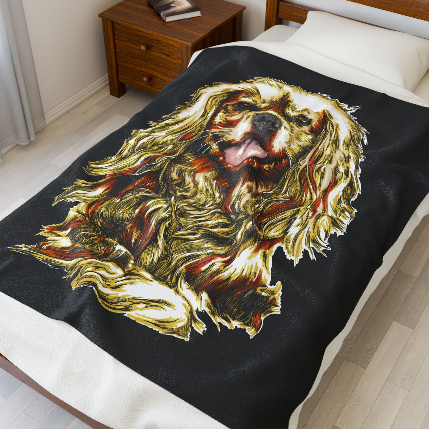 Cavalier King Charles Spaniel Plush Blanket Pet Lover Gift