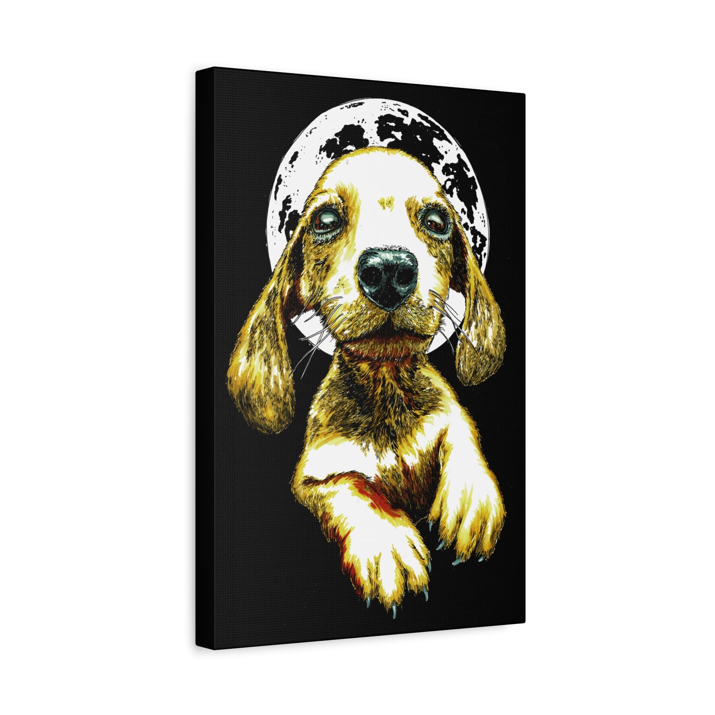Whimsical Dog Canvas Wall Art - 1.25" Stretched Matte Print