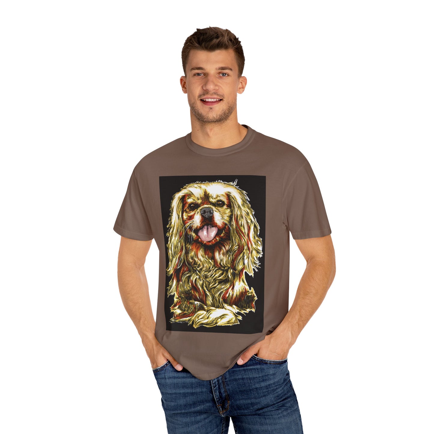 Cocker Spaniel Unisex Tee featuring Hand Drawn Art