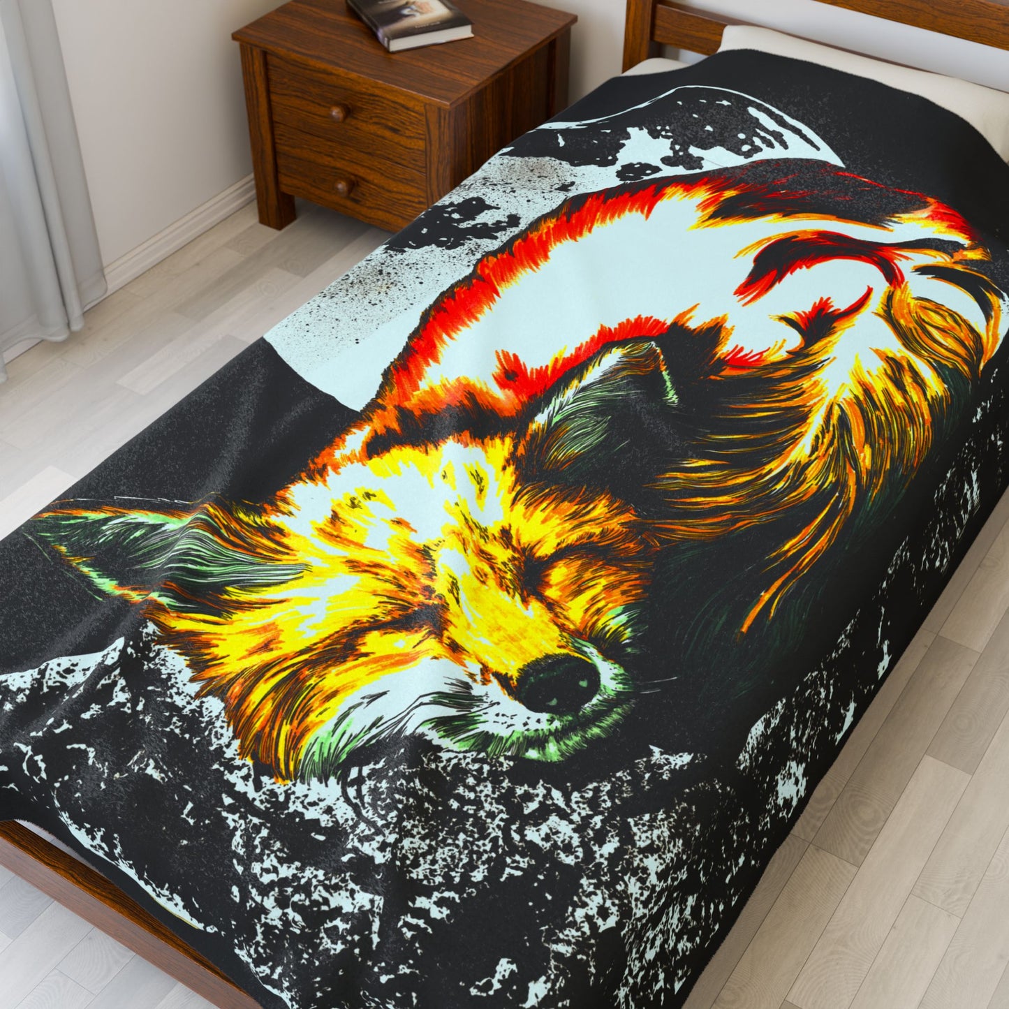 Cozy Red Fox Velveteen Plush Blanket Perfect for All Seasons