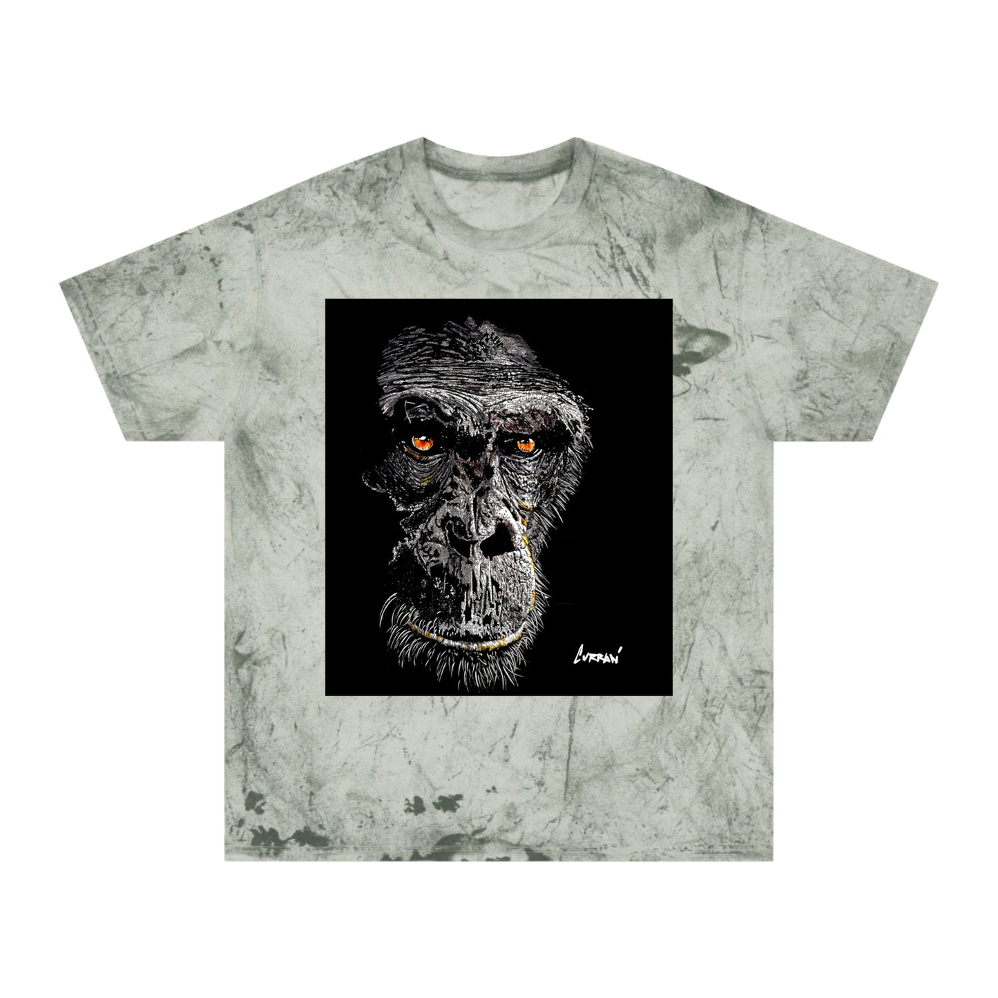 Gorilla Face Color Blast T Shirt Original Hand Drawn Art