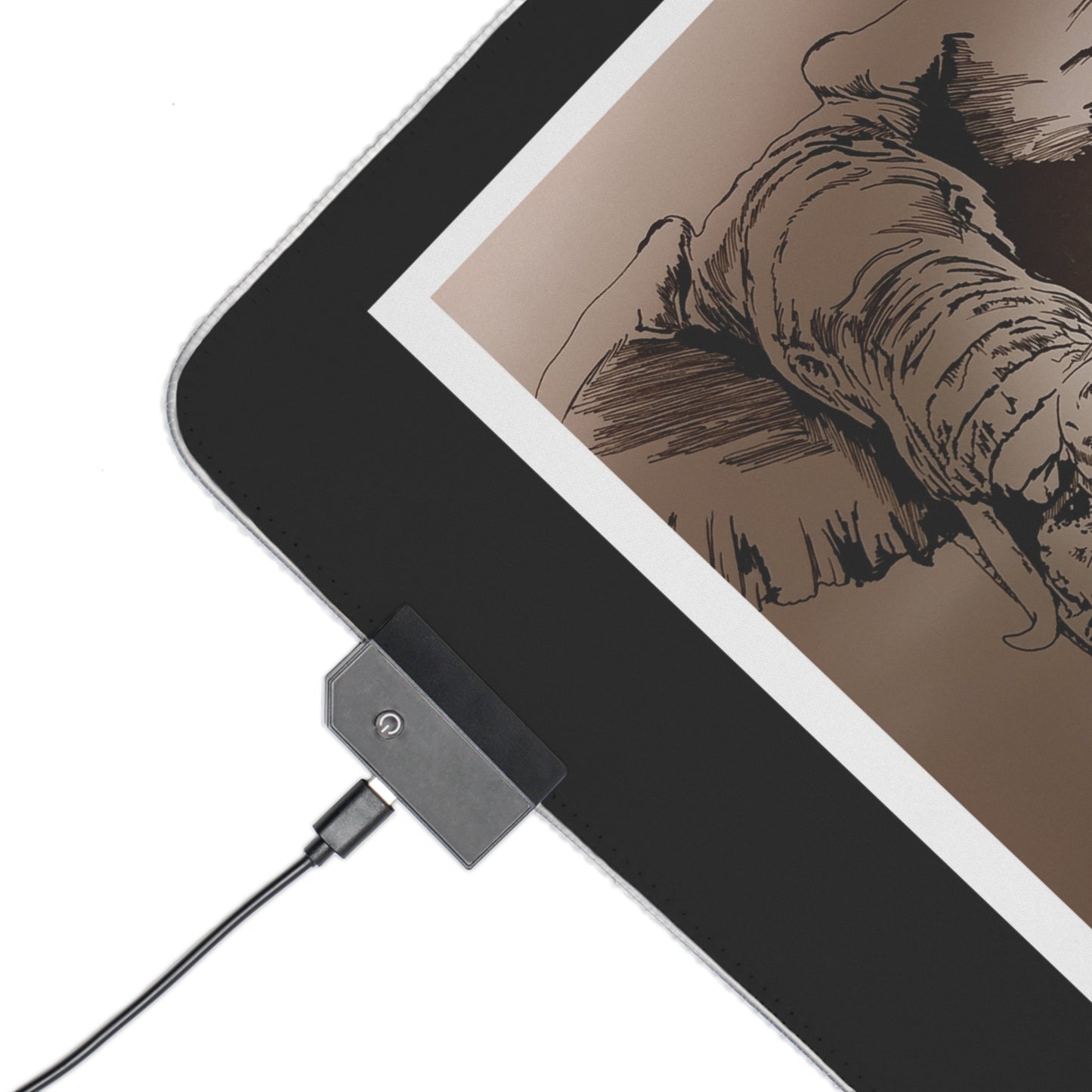 Illuminated Elephant Design Gaming Mouse Pad