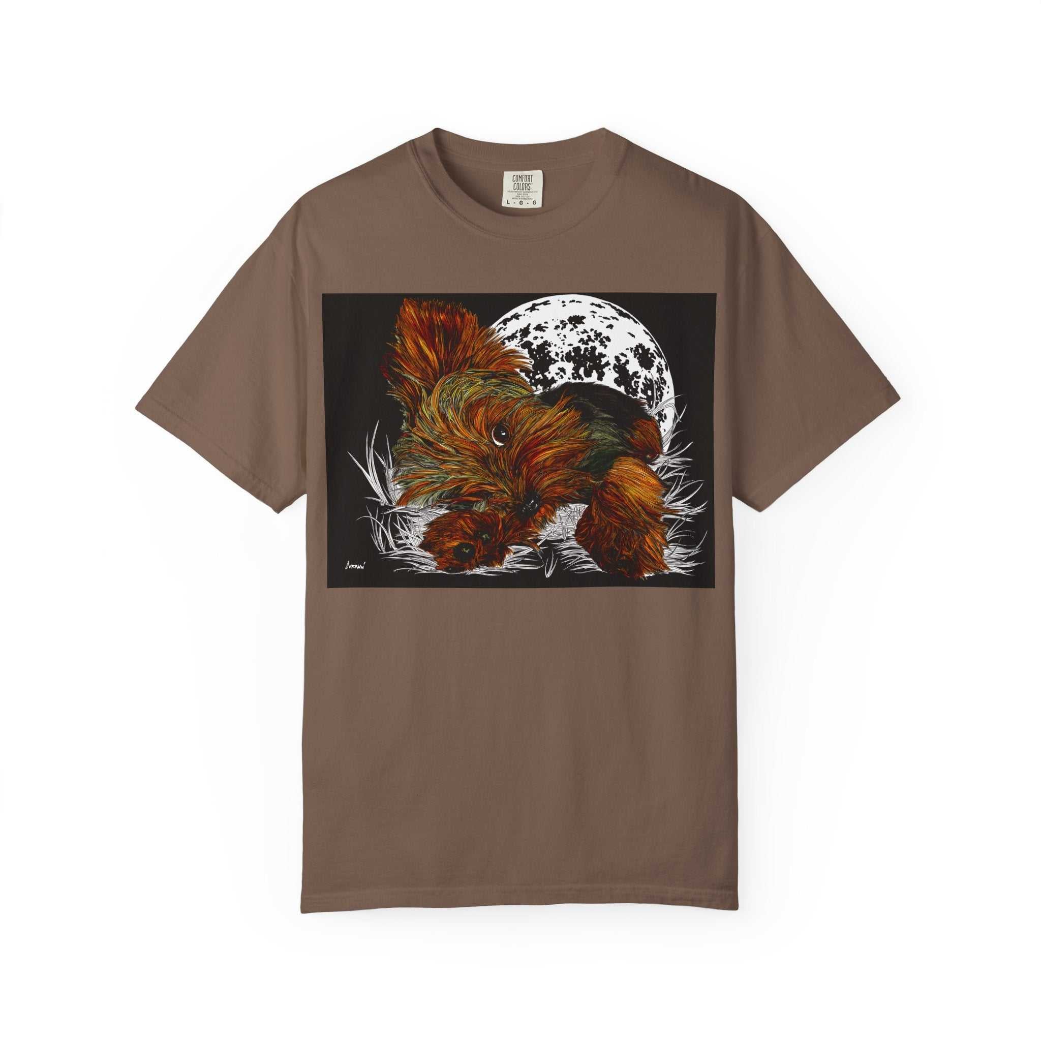 The perfect blend of style and comfort with our Yorkie Terrier 1 Unisex Garment-Dyed T-Shirt featuring original hand-drawn art. Stand out from the rest!