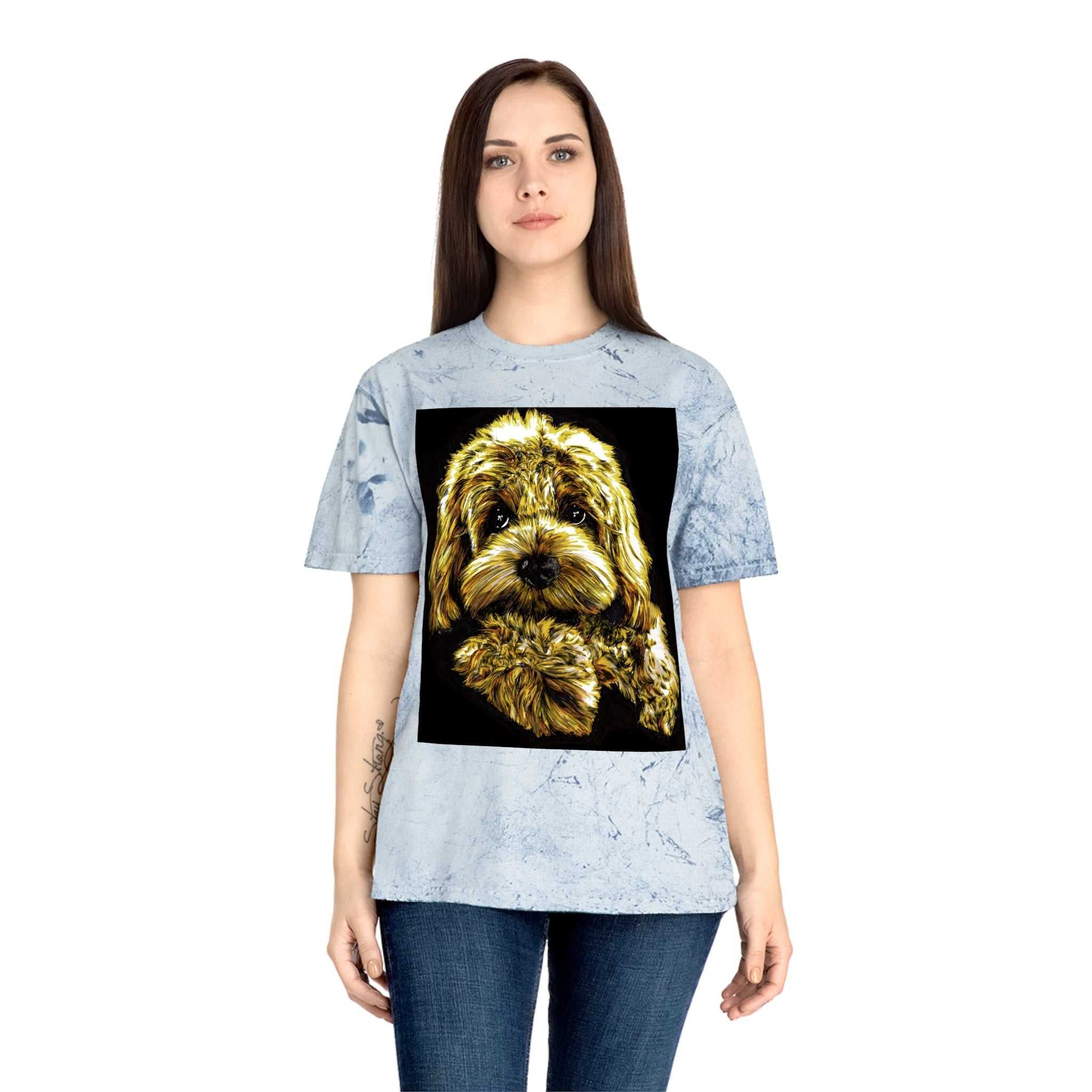 Get your hands on the adorable Puppy Color Blast Lover T-Shirt - Unisex Pet Portrait Tee today! Perfect for all dog lovers.