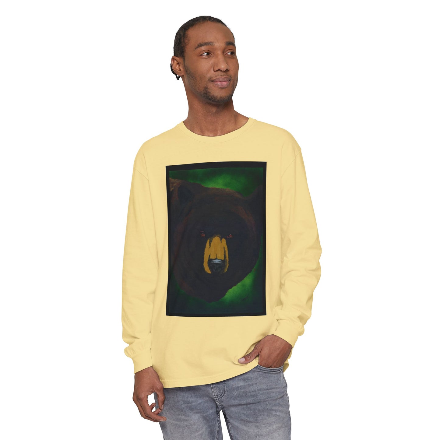 Brown Bear Portrait Long Sleeve Unisex T Shirt