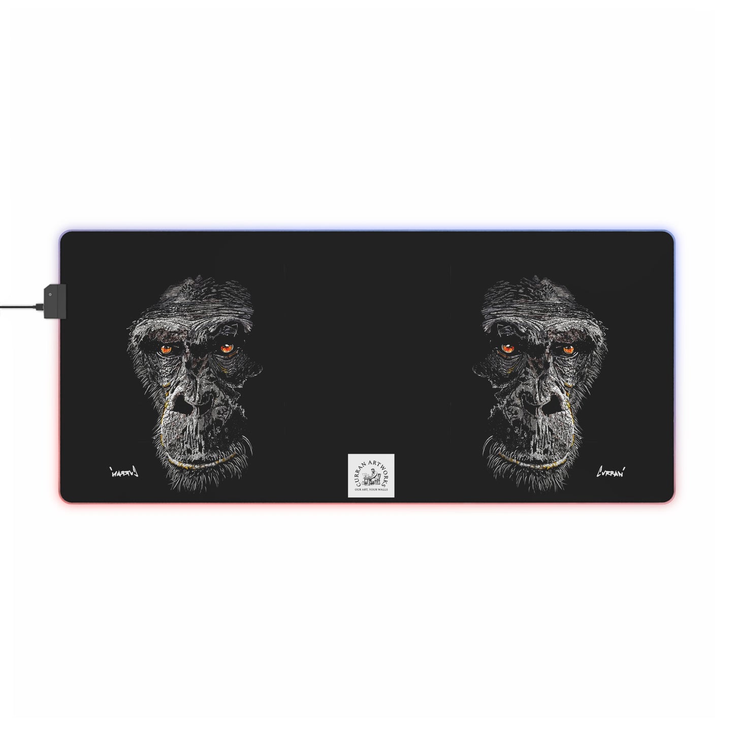 Gorilla Illuminated Monkey Design Gaming Mouse Pad