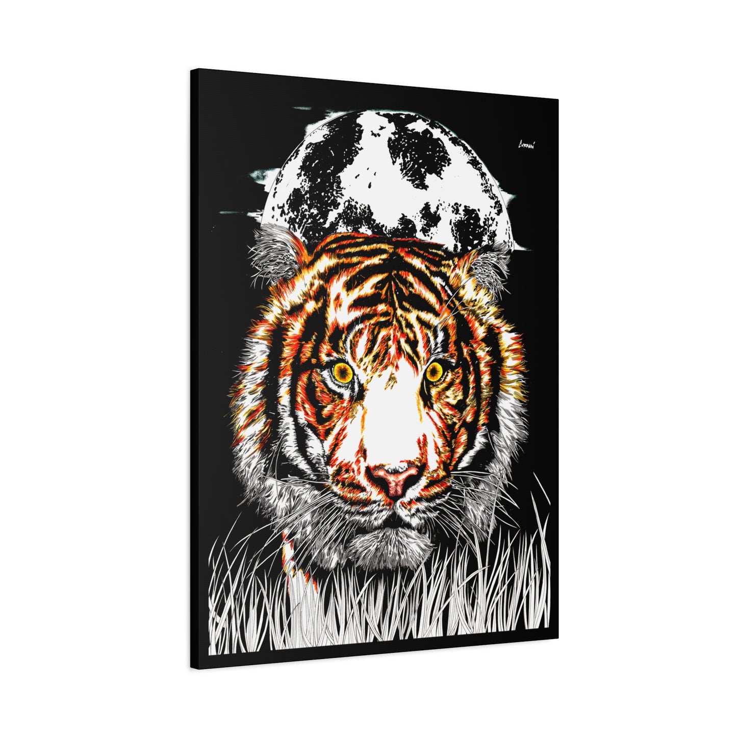 Tiger Wall Art Print of the Original, hand drawn wall art of a Tiger
