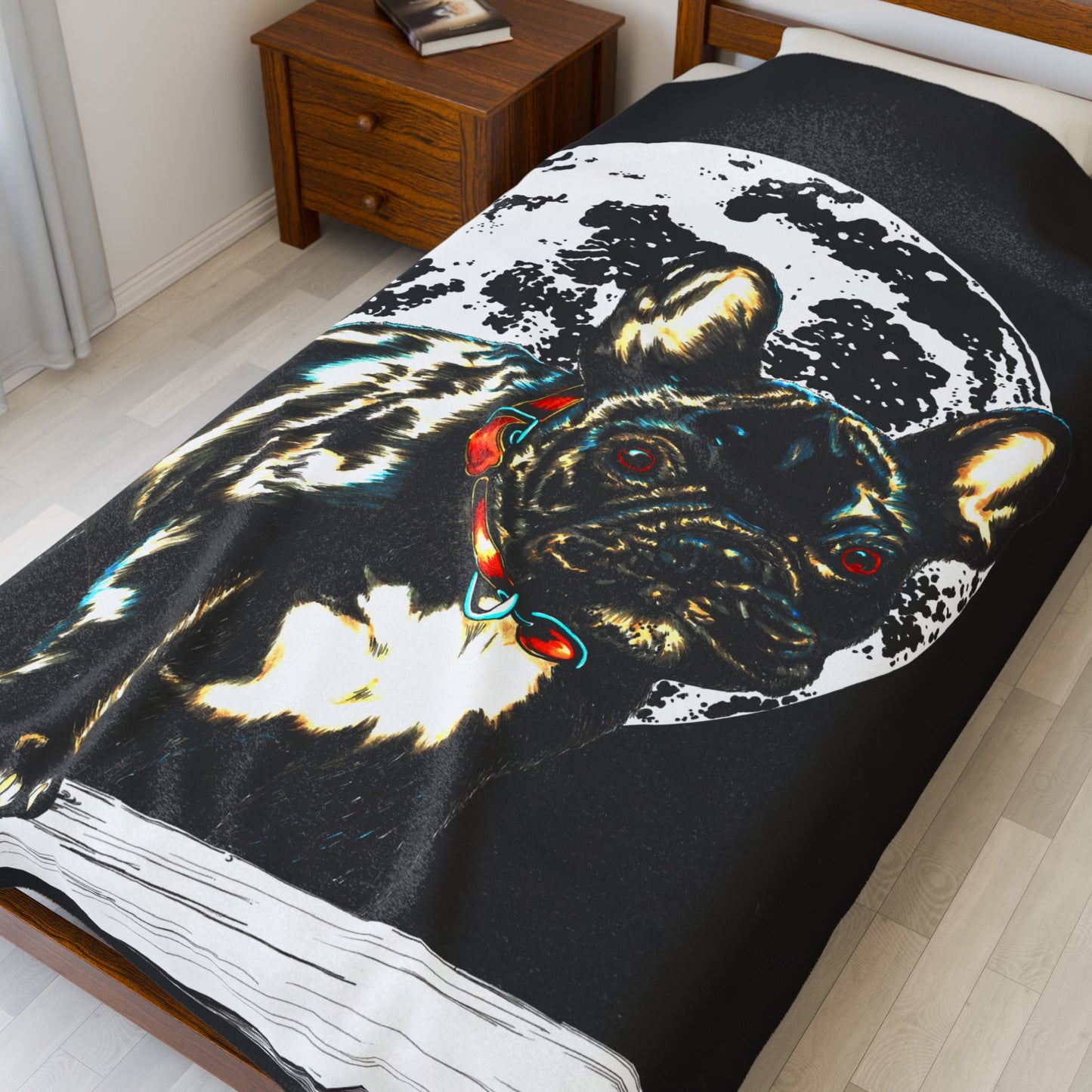 Cozy French Bulldog Velveteen Blanket Perfect for Dog Lovers