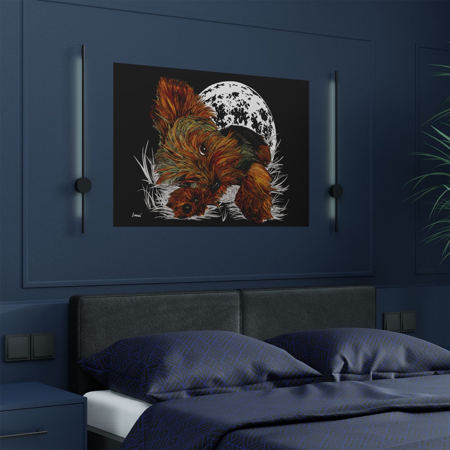 Yorkshire Terrier Satin Poster - 300gsm Art Print for Dog Lovers