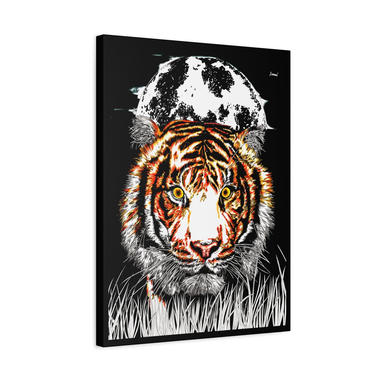 Tiger Wall Art Print of the Original, hand drawn wall art of a Tiger