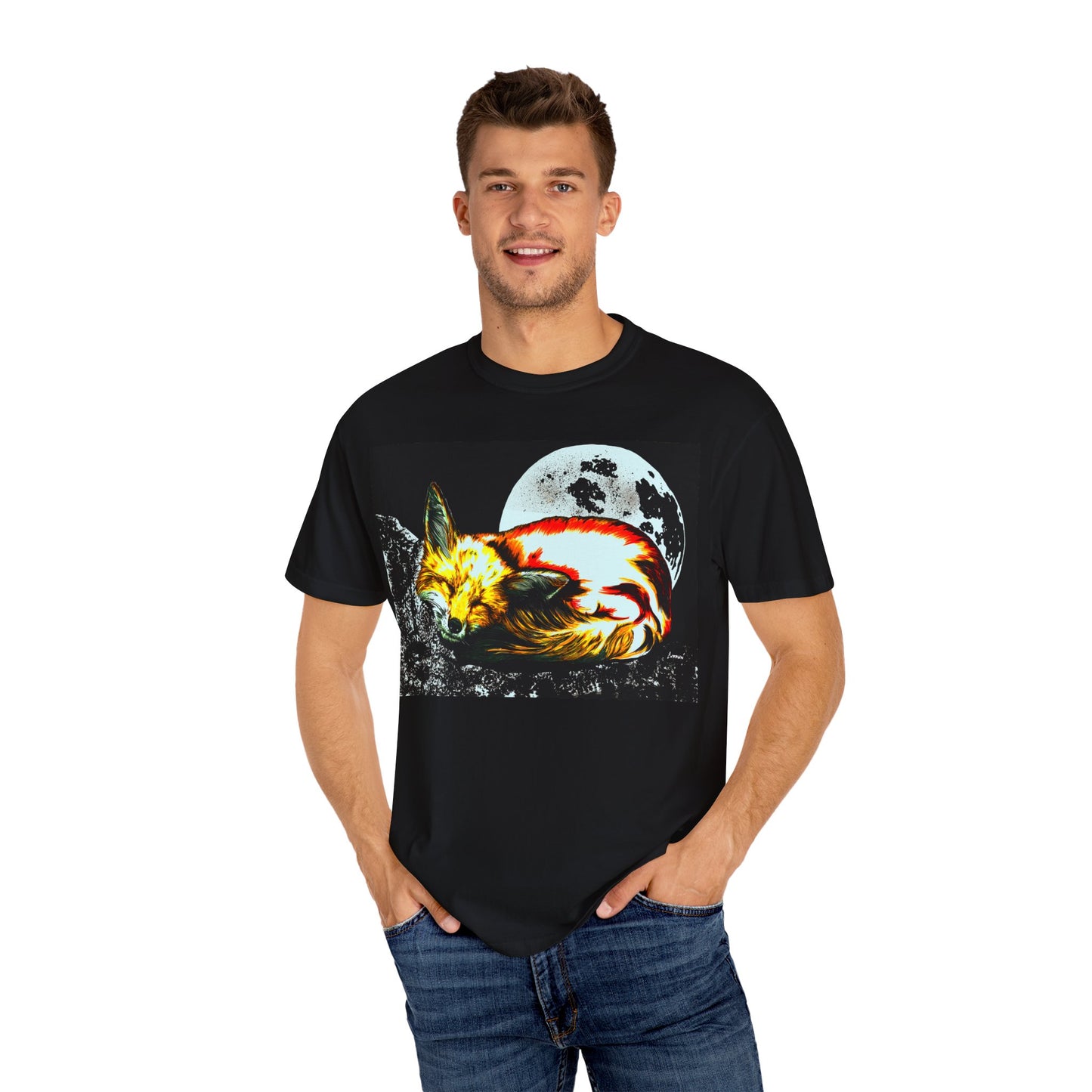 Dreamy Red Fox Graphic Unisex T-Shirt - Night Vibes