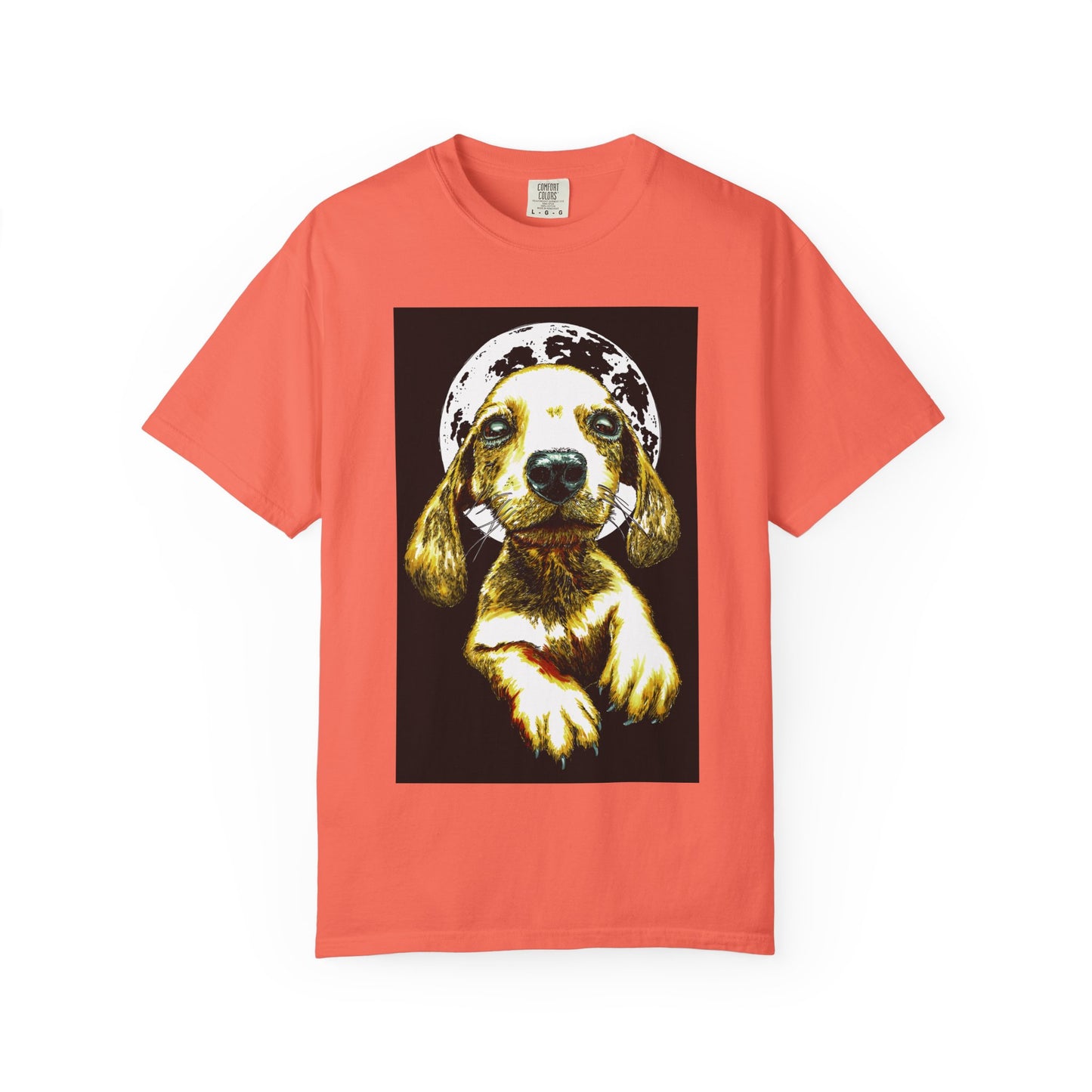 Unisex Garment-Dyed T-Shirt – Original Hand-Painted Puppy Art