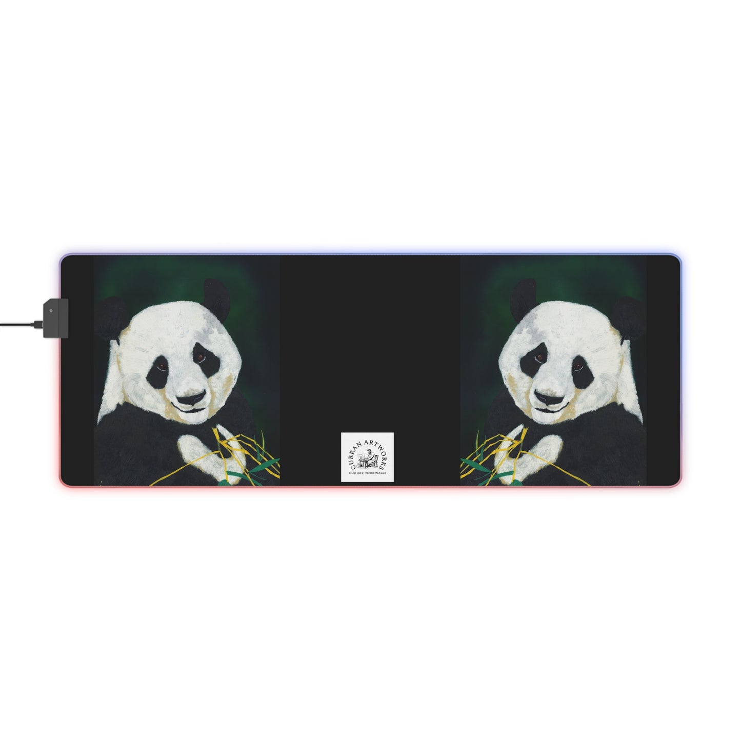 Panda LED Gaming Mouse Pad - RGB Light-Up Desk Accessory