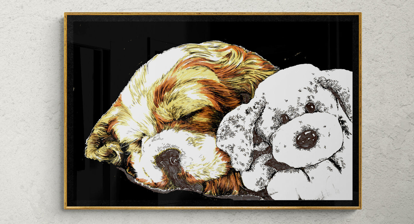 King Charles Cocker Spaniel Wall Art Poster