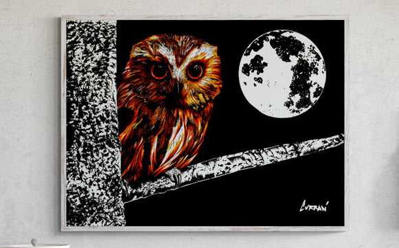Owl 1 Original Hand Drawn Wall Art Poster