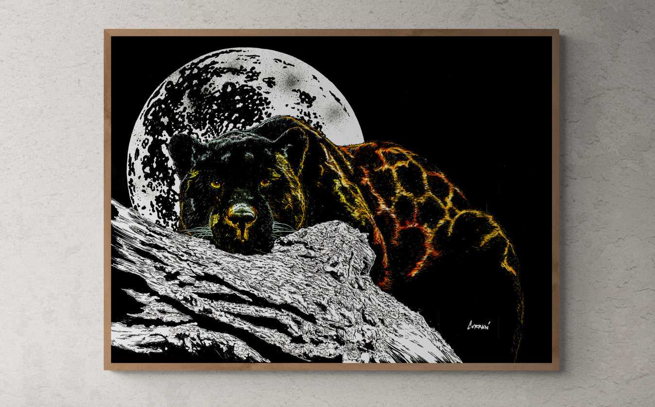 Panther Original Hand Drawn Wall Art Poster