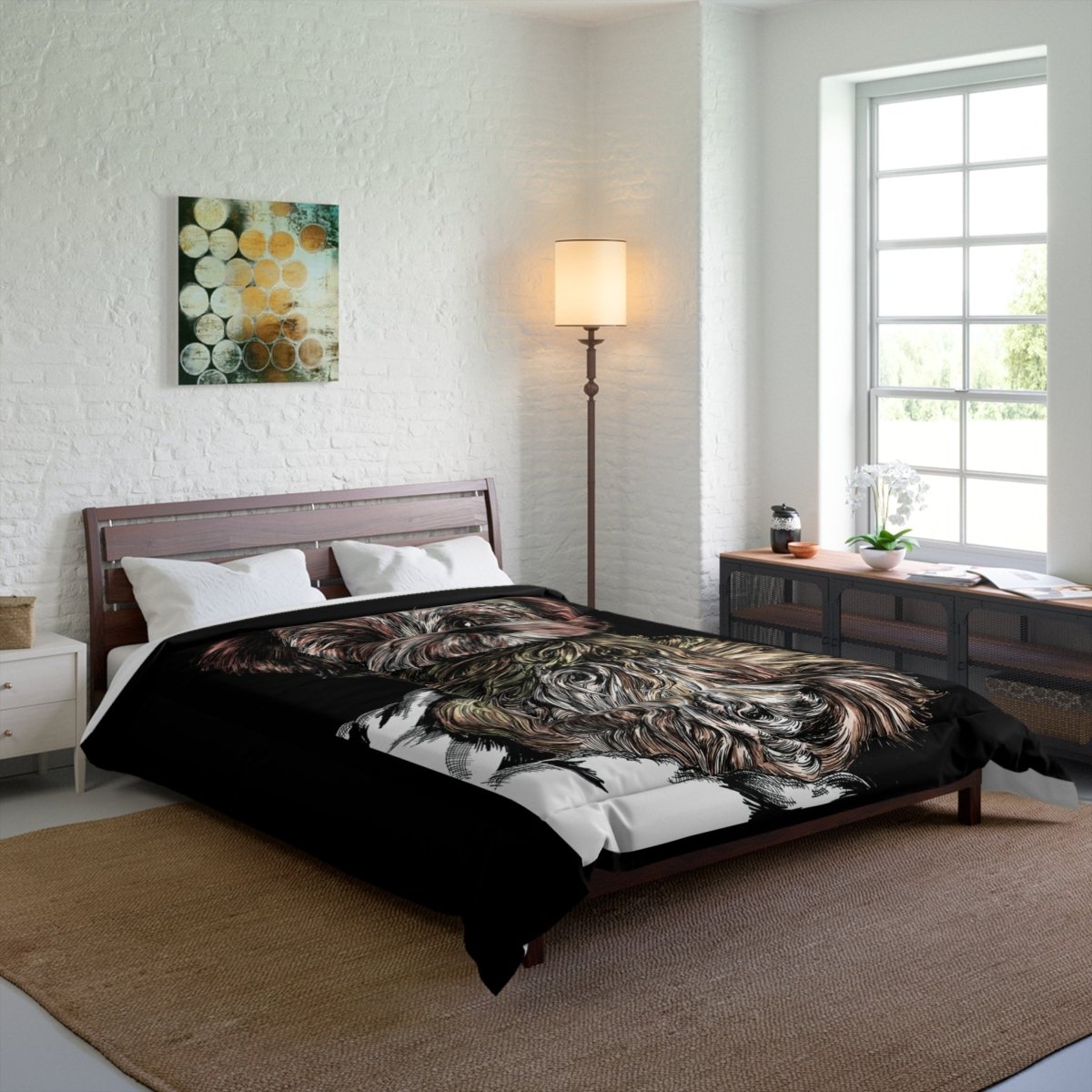 Adorable Dog Comforter - Cozy Pet - Inspired Bedding for Dog Lovers - Curran Artworks
