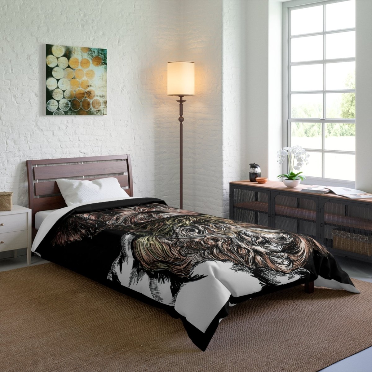 Adorable Dog Comforter - Cozy Pet - Inspired Bedding for Dog Lovers - Curran Artworks