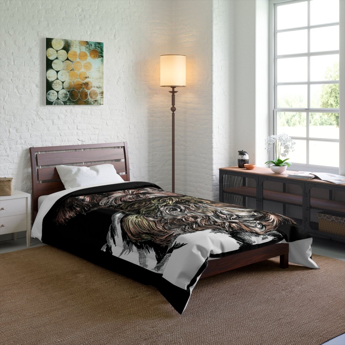 Adorable Dog Comforter - Cozy Pet - Inspired Bedding for Dog Lovers - Curran Artworks