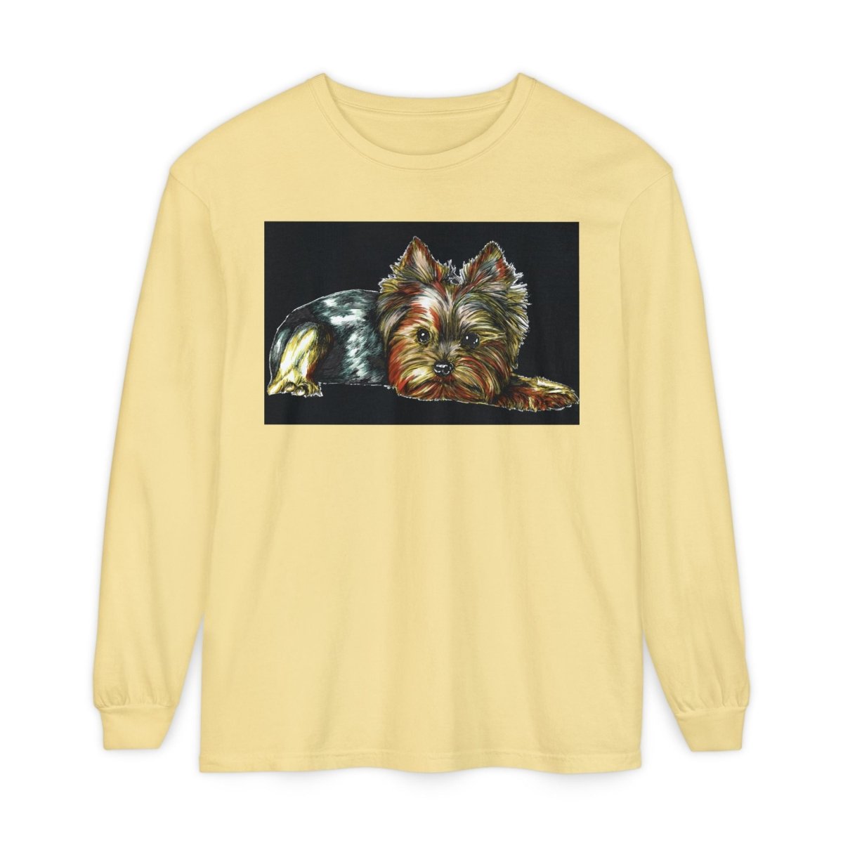Adorable Yorkshire Terrier Long Sleeve T-Shirt for Dog Lovers - Curran Artworks