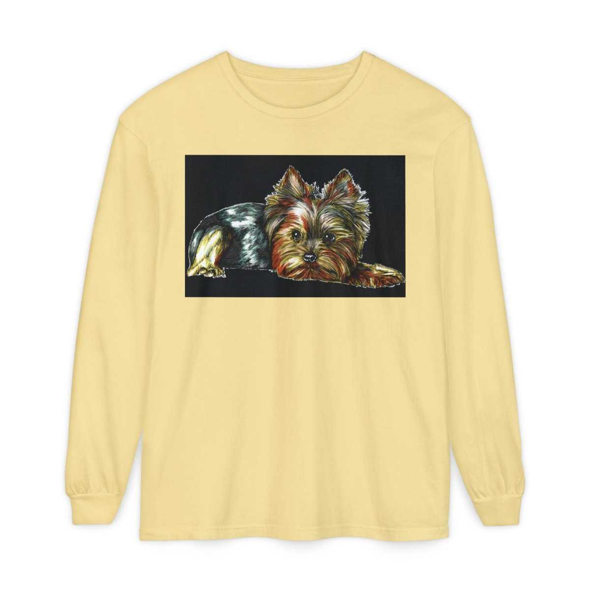 Adorable Yorkshire Terrier Long Sleeve T-Shirt for Dog Lovers - Curran Artworks