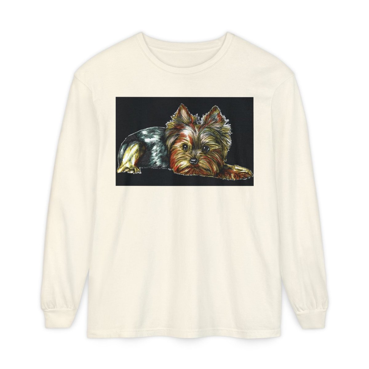 Adorable Yorkshire Terrier Long Sleeve T-Shirt for Dog Lovers - Curran Artworks