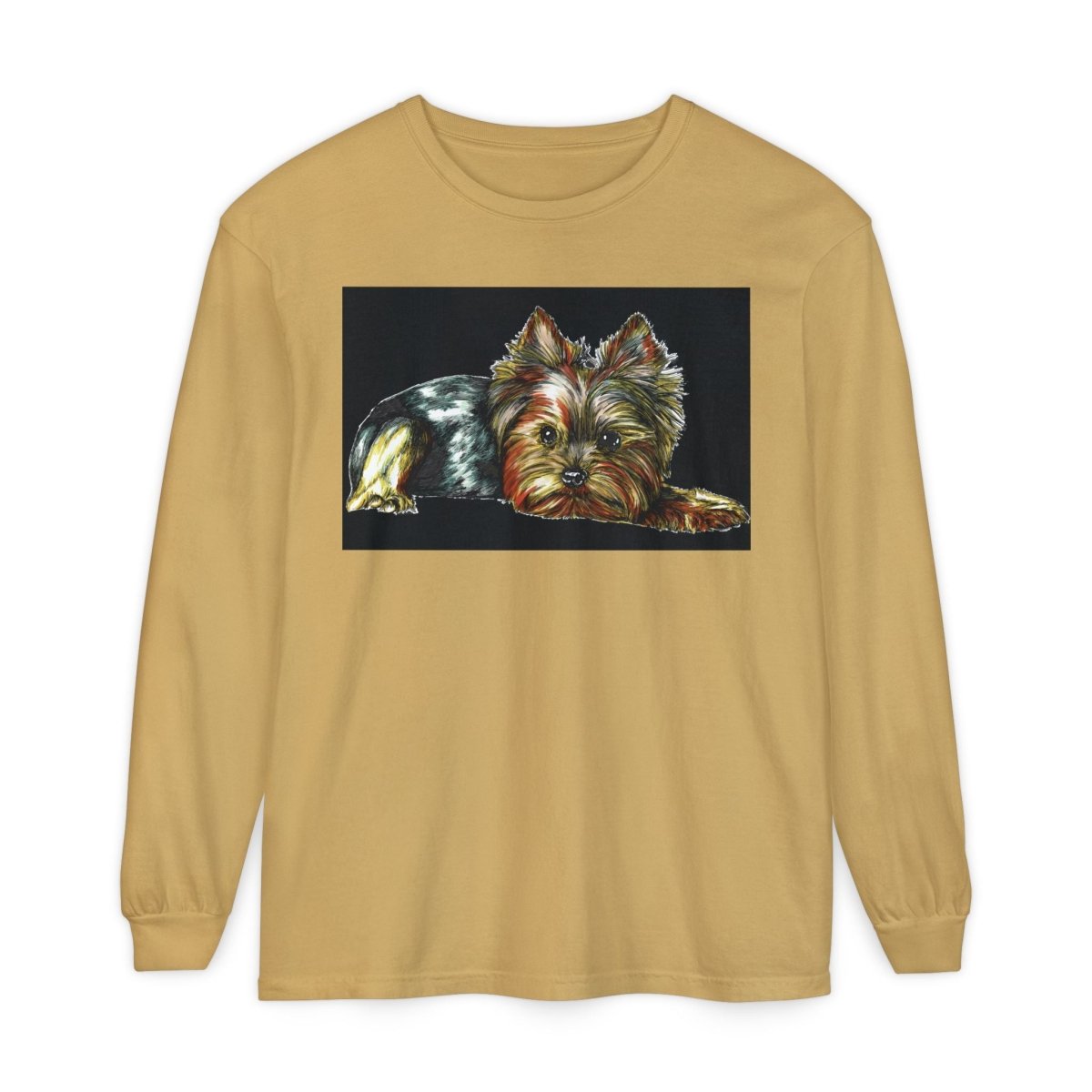 Adorable Yorkshire Terrier Long Sleeve T-Shirt for Dog Lovers - Curran Artworks