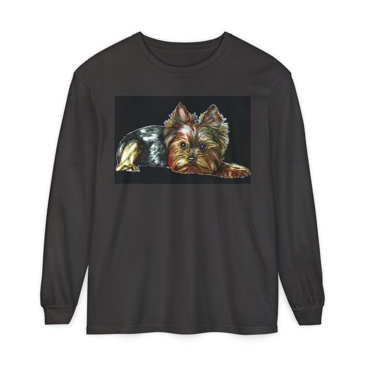 Adorable Yorkshire Terrier Long Sleeve T-Shirt for Dog Lovers - Curran Artworks