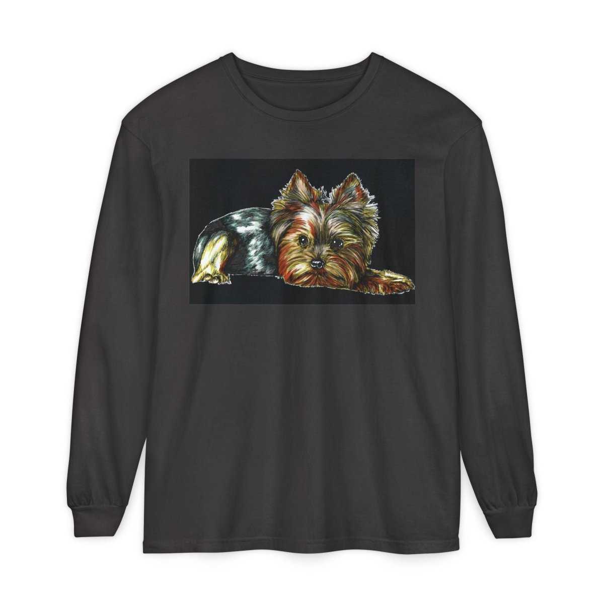 Adorable Yorkshire Terrier Long Sleeve T-Shirt for Dog Lovers - Curran Artworks