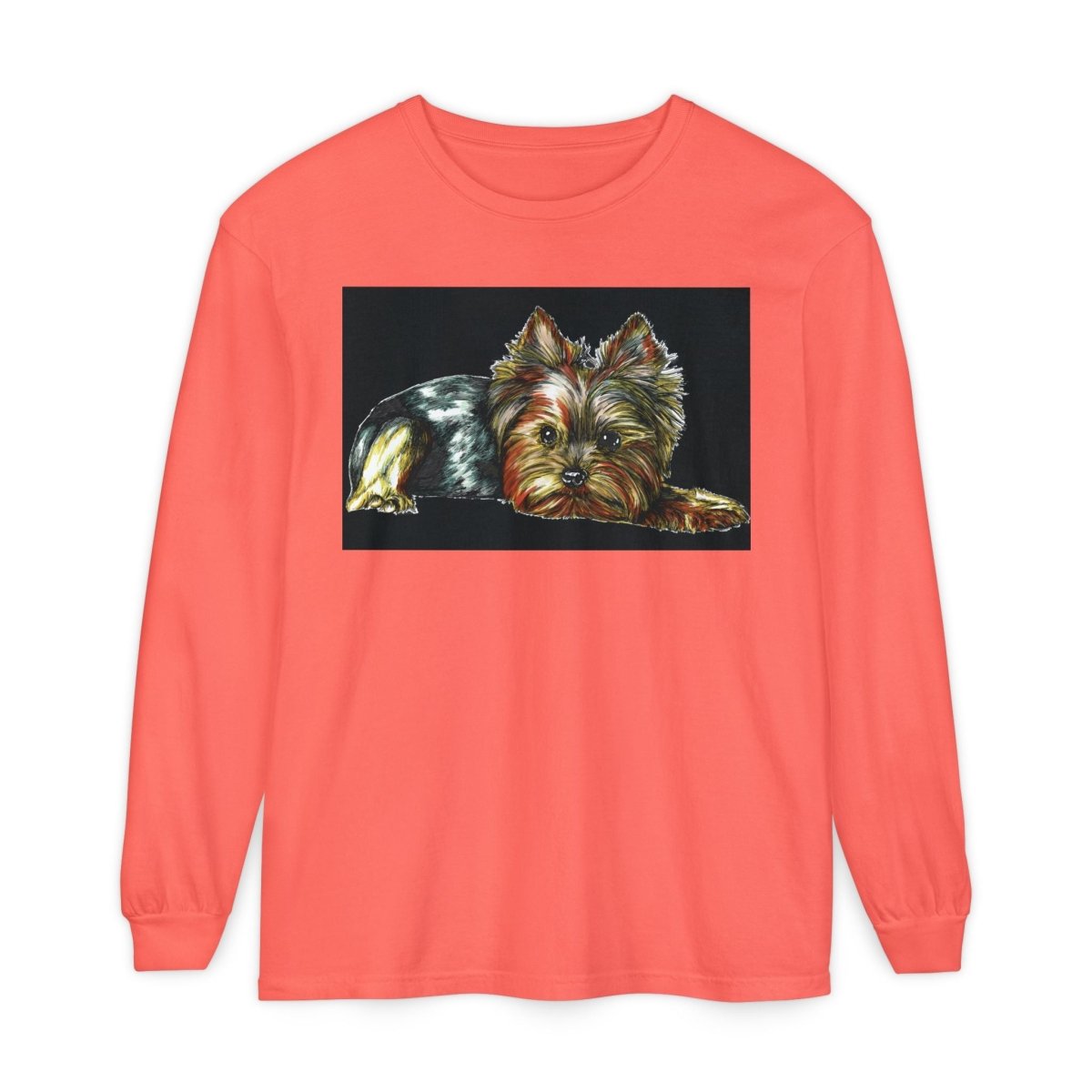 Adorable Yorkshire Terrier Long Sleeve T-Shirt for Dog Lovers - Curran Artworks