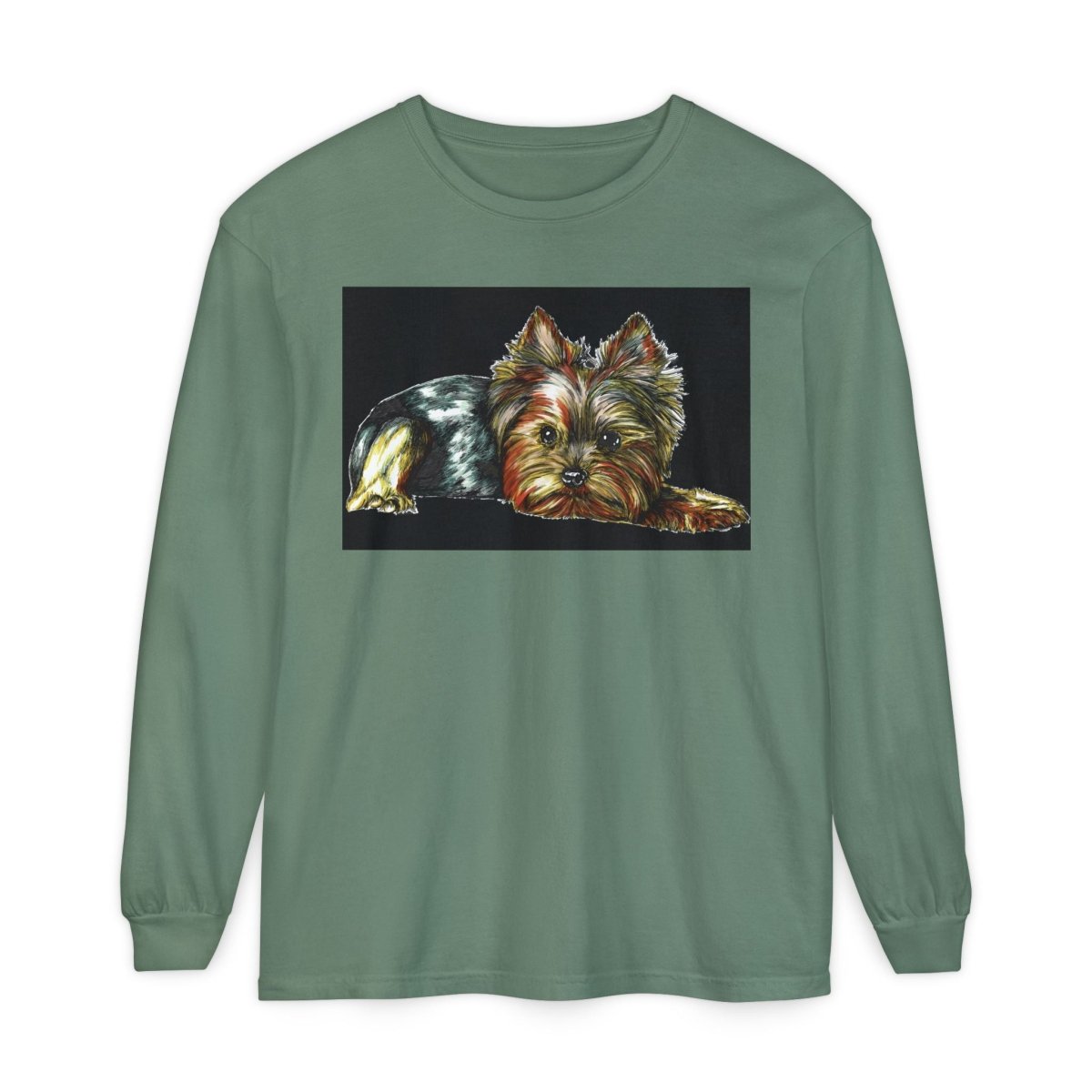Adorable Yorkshire Terrier Long Sleeve T-Shirt for Dog Lovers - Curran Artworks
