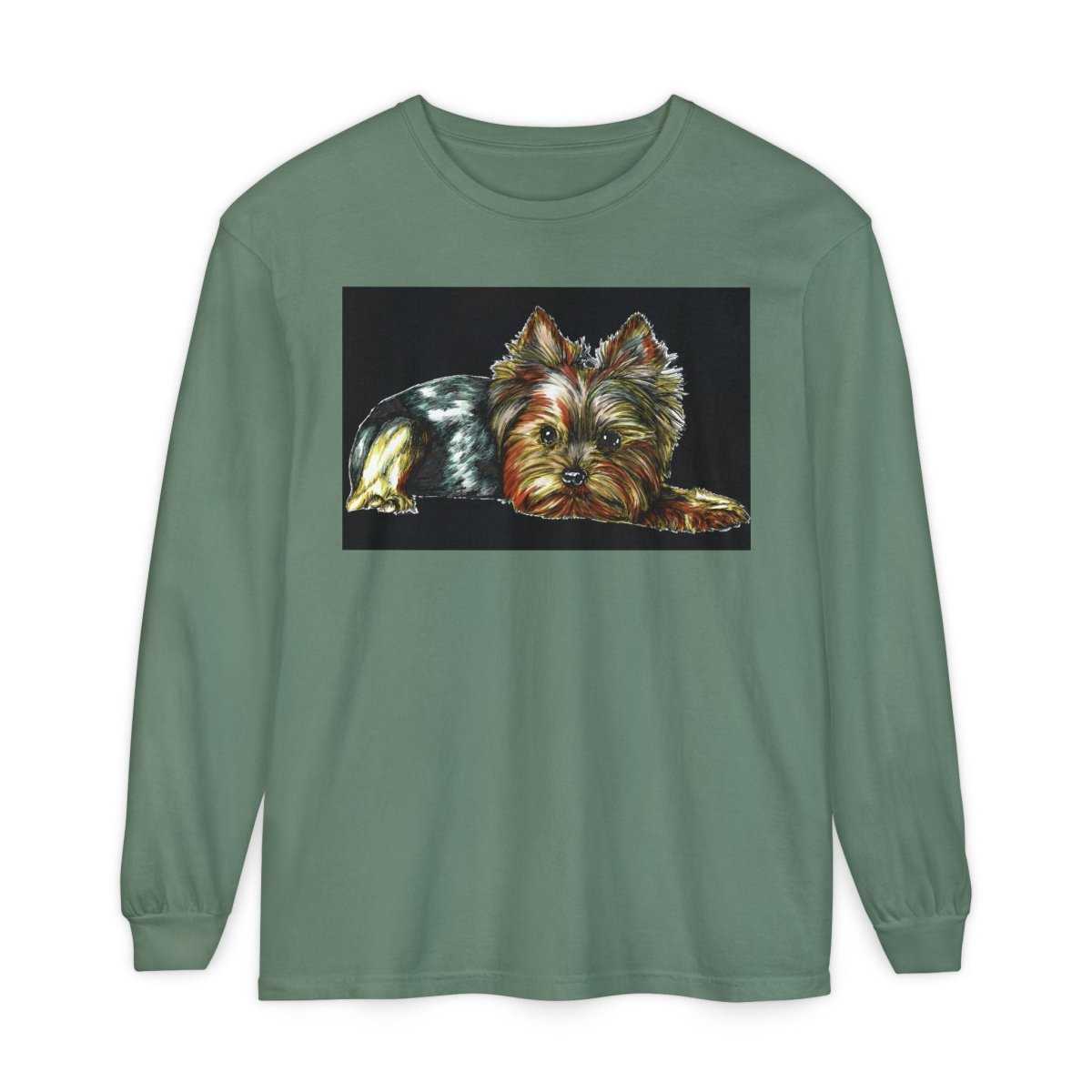 Adorable Yorkshire Terrier Long Sleeve T-Shirt for Dog Lovers - Curran Artworks