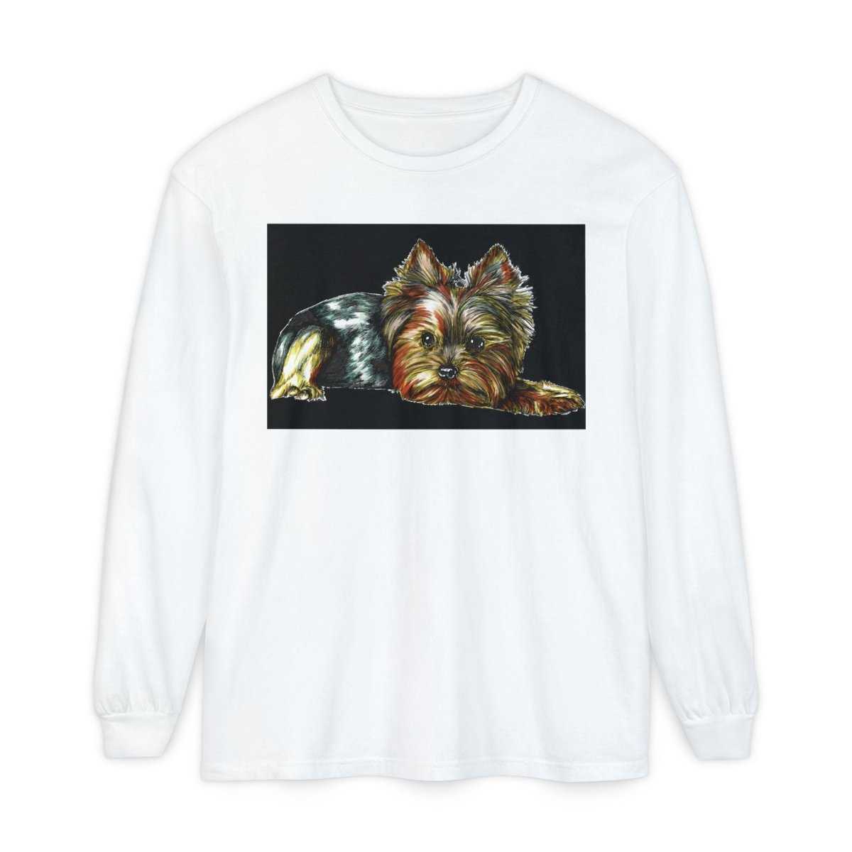 Adorable Yorkshire Terrier Long Sleeve T-Shirt for Dog Lovers - Curran Artworks