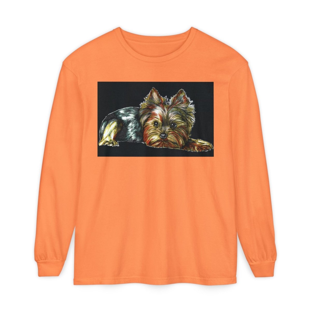 Adorable Yorkshire Terrier Long Sleeve T-Shirt for Dog Lovers - Curran Artworks