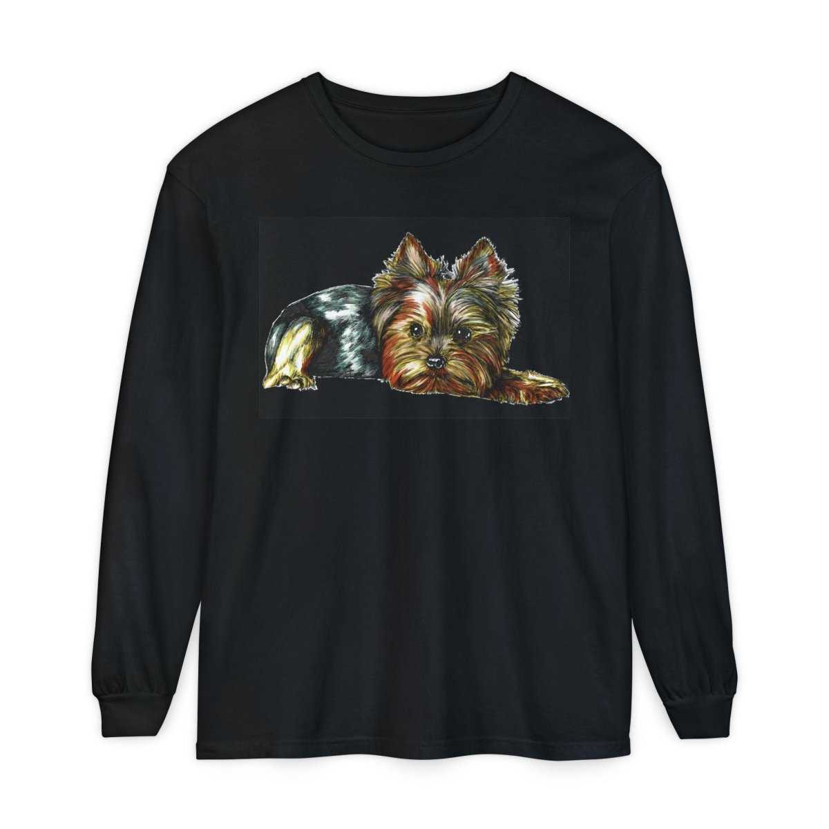 Adorable Yorkshire Terrier Long Sleeve T-Shirt for Dog Lovers - Curran Artworks