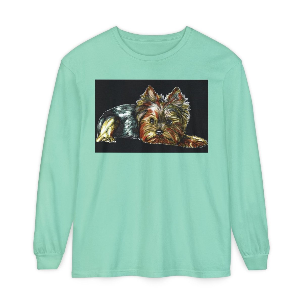 Adorable Yorkshire Terrier Long Sleeve T-Shirt for Dog Lovers - Curran Artworks