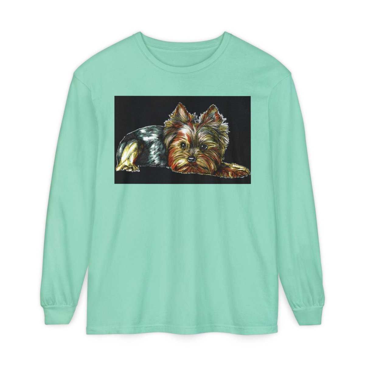 Adorable Yorkshire Terrier Long Sleeve T-Shirt for Dog Lovers - Curran Artworks