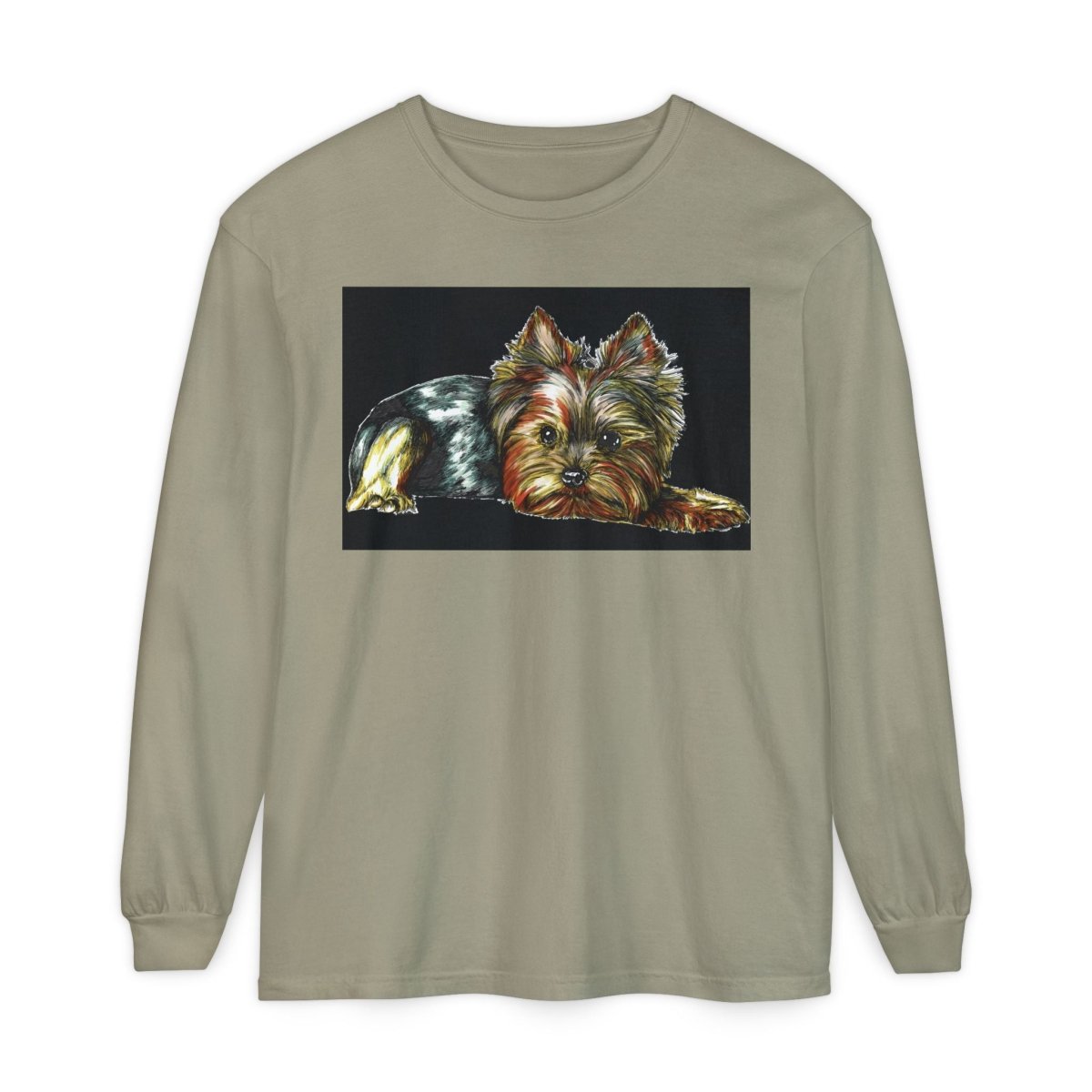 Adorable Yorkshire Terrier Long Sleeve T-Shirt for Dog Lovers - Curran Artworks