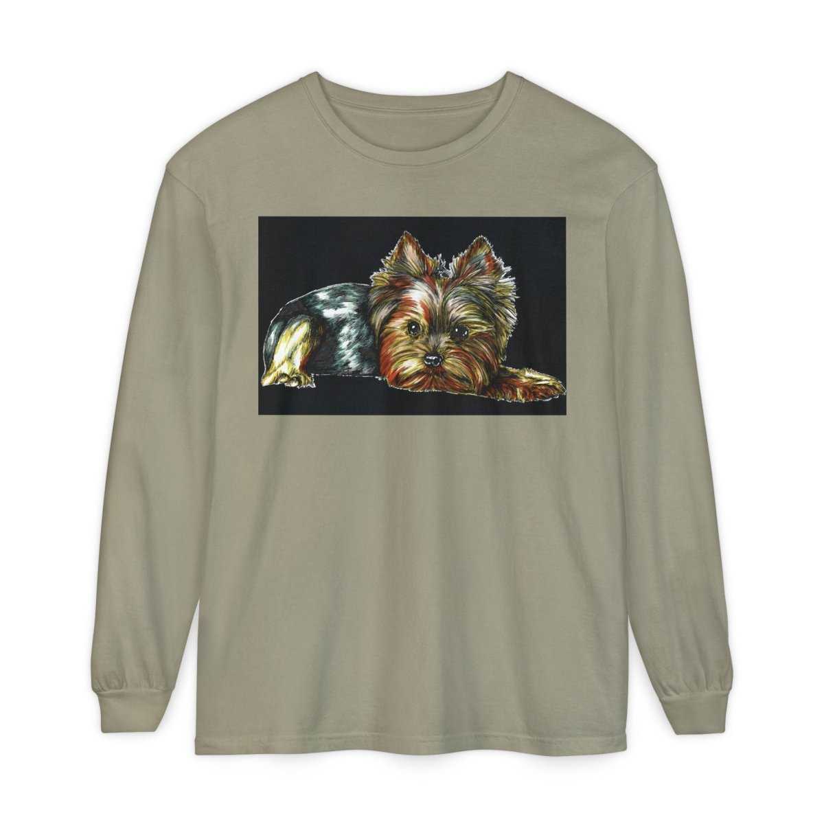 Adorable Yorkshire Terrier Long Sleeve T-Shirt for Dog Lovers - Curran Artworks