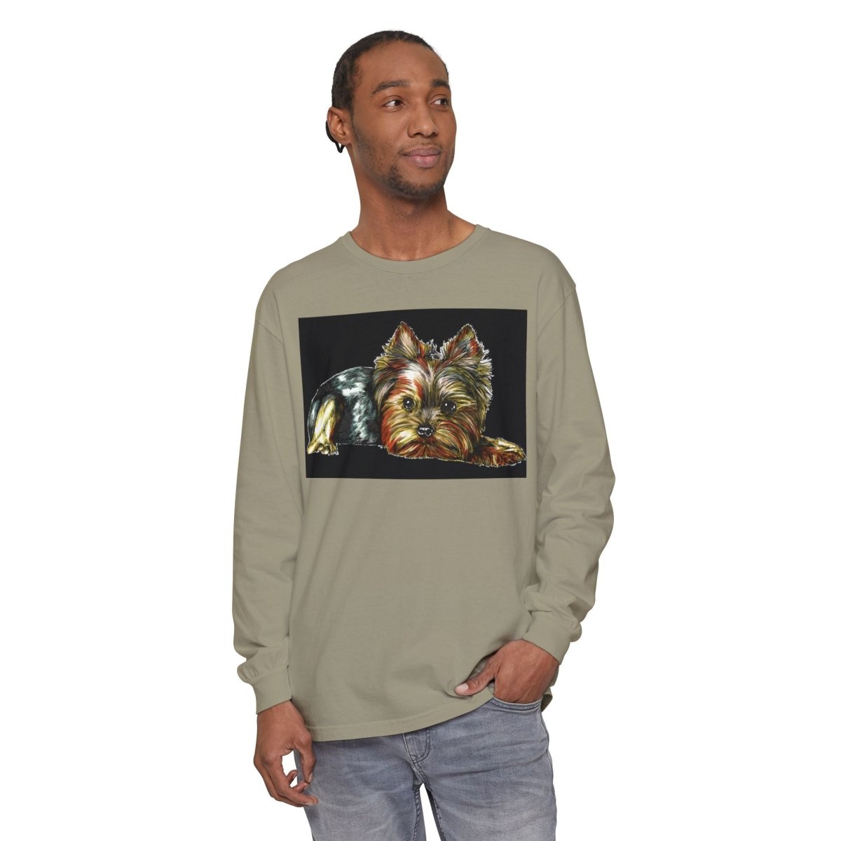 Adorable Yorkshire Terrier Long Sleeve T-Shirt for Dog Lovers - Curran Artworks