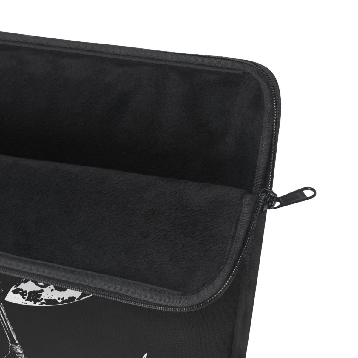 Artistic Crow Laptop Sleeve - Unique Black Design for Creatives - Curran Artworks