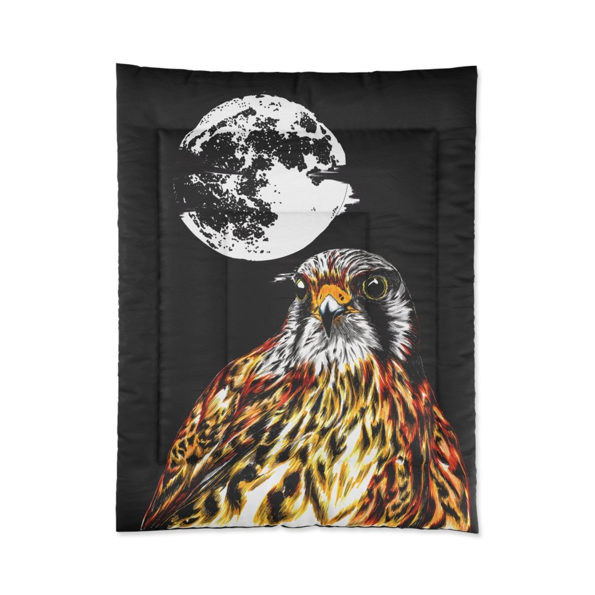 Artistic Falcon Comforter - Cozy Wildlife Bedding for Nature Lovers - Curran Artworks