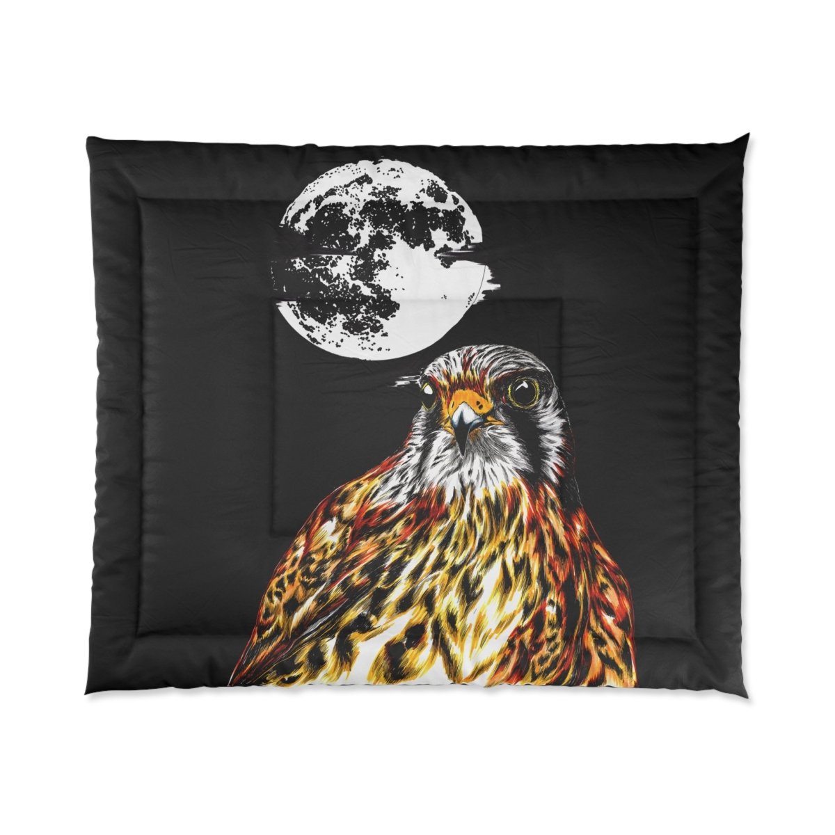 Artistic Falcon Comforter - Cozy Wildlife Bedding for Nature Lovers - Curran Artworks