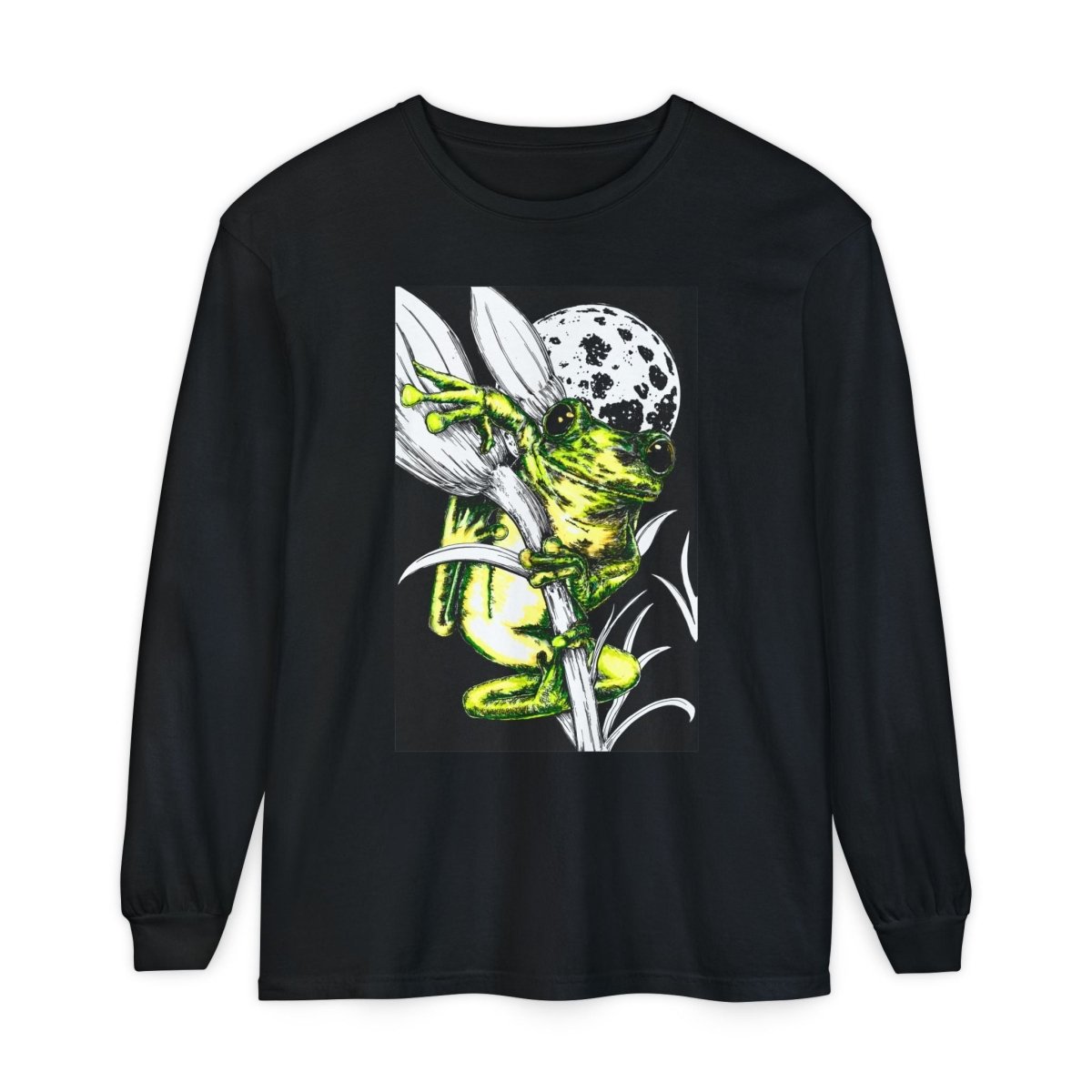 Artistic Frog Eco - Friendly Graphic Long Sleeve T-Shirt - Curran Artworks