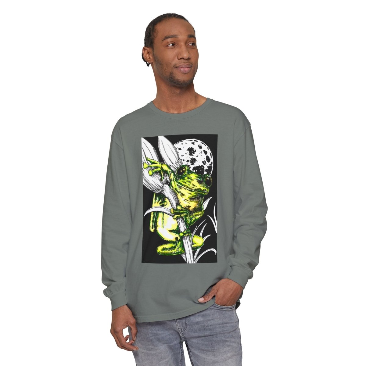 Artistic Frog Eco - Friendly Graphic Long Sleeve T-Shirt - Curran Artworks