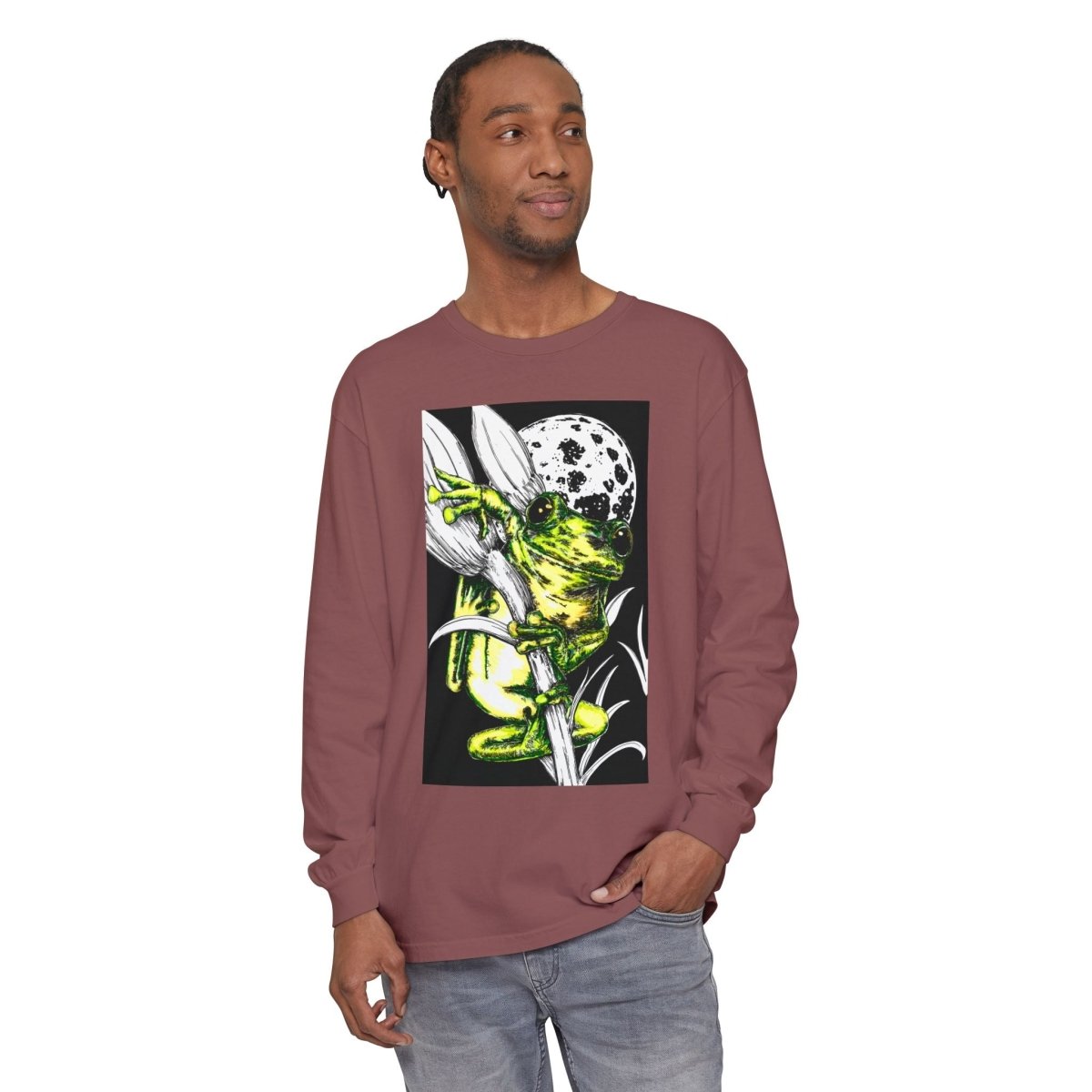 Artistic Frog Eco - Friendly Graphic Long Sleeve T-Shirt - Curran Artworks