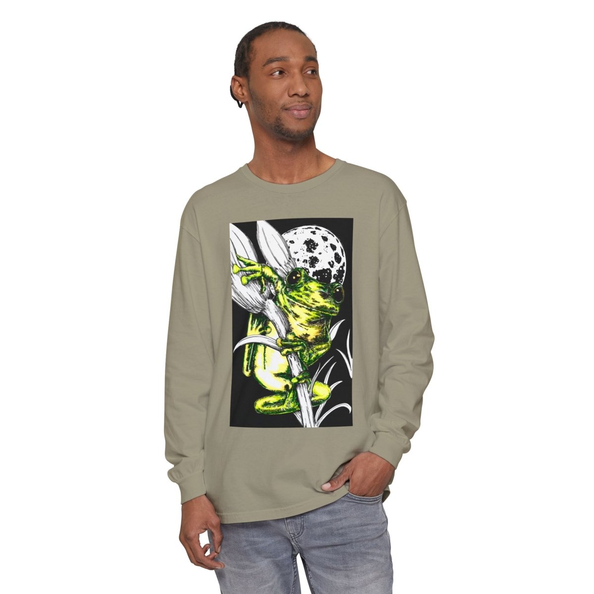Artistic Frog Eco - Friendly Graphic Long Sleeve T-Shirt - Curran Artworks