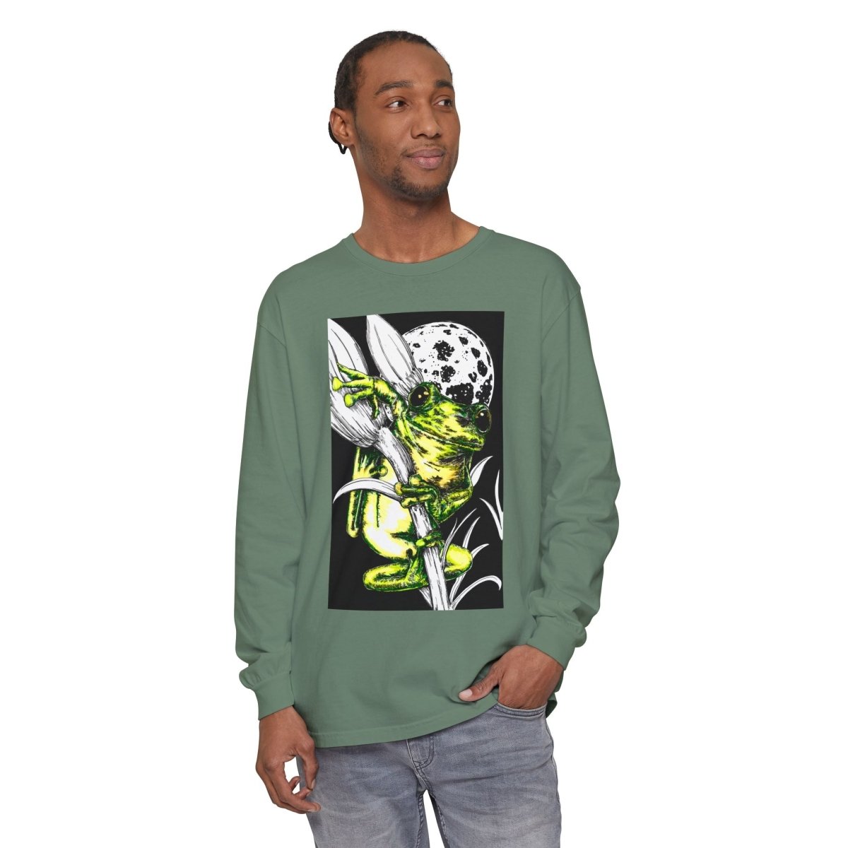 Artistic Frog Eco - Friendly Graphic Long Sleeve T-Shirt - Curran Artworks