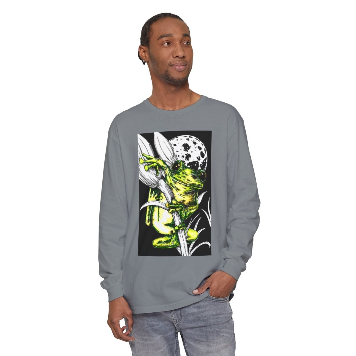 Artistic Frog Eco - Friendly Graphic Long Sleeve T-Shirt - Curran Artworks