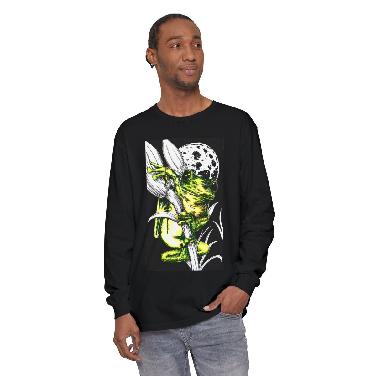 Artistic Frog Eco - Friendly Graphic Long Sleeve T-Shirt - Curran Artworks